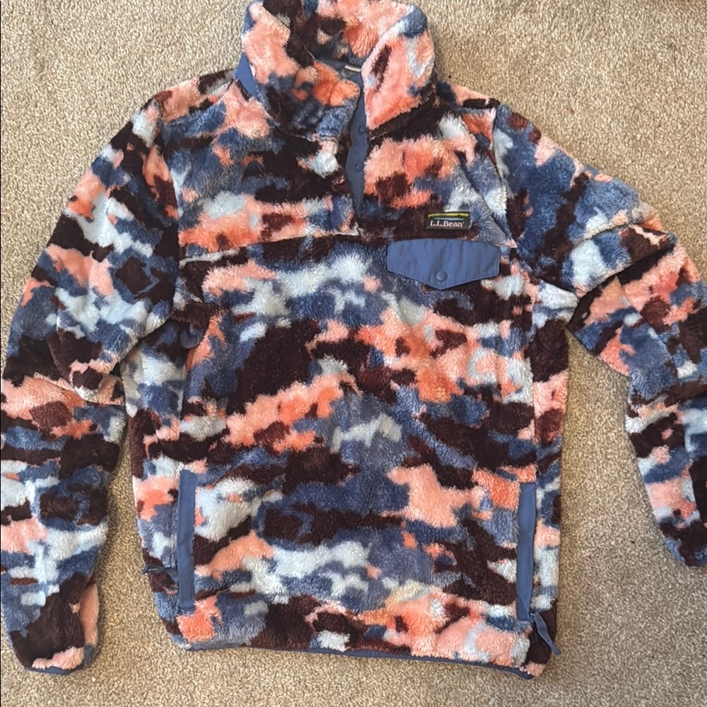 L.L. Bean Multicolor Fleece Pullover